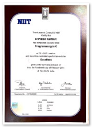 NIIT C Certificate